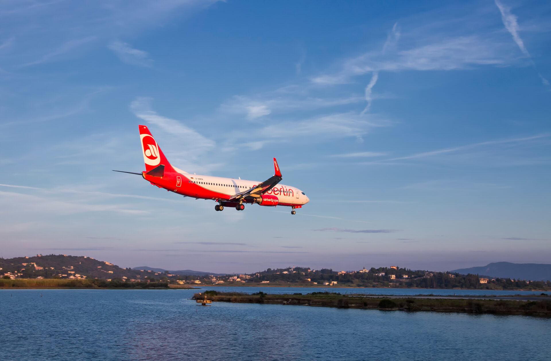 Airplane Arrival Corfu
